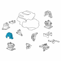 OEM Honda Accord Crosstour Stopper Assy., FR. Engine Mounting Diagram - 50835-TA1-A01