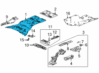 OEM Acura MDX Panel, Rear Floor Diagram - 65511-TYA-A00ZZ