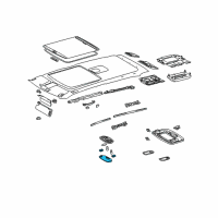 OEM 2004 Toyota Sequoia Dome Lamp Lens Diagram - 81241-0C030-B0