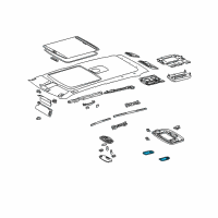 OEM 2004 Toyota Tundra Dome Lamp Lens Diagram - 81241-0C040
