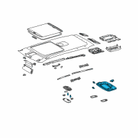 OEM Toyota Tundra Dome Lamp Assembly Diagram - 81240-0C041-B0