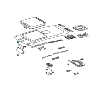 OEM Toyota Sequoia Sunvisor Support Diagram - 74326-0C020