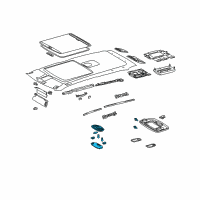 OEM Toyota Sequoia Dome Lamp Assembly Diagram - 81240-0C031-B0