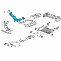 OEM 2014 Cadillac CTS Converter & Pipe Diagram - 23188130