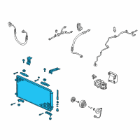 OEM 2001 Acura MDX Condenser Assembly Diagram - 80100-S3V-305