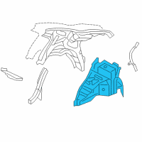 OEM 2011 Acura RL Wheelhouse, Right Rear Diagram - 64330-SJA-A03ZZ