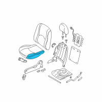 OEM 2008 Mercury Mariner Seat Cushion Pad Diagram - 6T2Z-78632A23-A