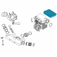 OEM 2007 BMW 760Li Air Filter Element Diagram - 13-71-7-547-201