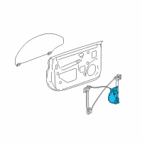 OEM 2005 Chevrolet Trailblazer Window Motor Diagram - 88980704