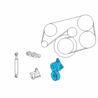 OEM 1995 Toyota Supra Serpentine Tensioner Diagram - 16620-46070