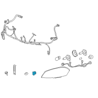 OEM 2007 Chevrolet Impala Headlamp Assembly Retainer Diagram - 11609270