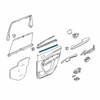 OEM 2018 Acura MDX Weatherstrip, Right Rear Diagram - 72835-TZ5-A11