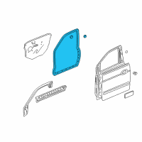 OEM 2003 Honda Pilot Weatherstrip, L. FR. Door Diagram - 72350-S9V-A01