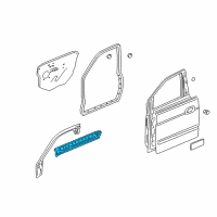 OEM 2003 Honda Pilot Seal, L. FR. Door Side Sill Diagram - 72367-S9V-A01