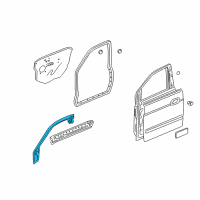 OEM 2008 Honda Pilot Sub-Seal, R. FR. Door Diagram - 72325-S9V-A01