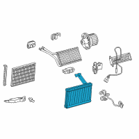 OEM Scion iQ Evaporator Core Diagram - 88501-74020