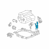 OEM 2008 Saturn Aura Bracket Asm-Trans Rear Mount Diagram - 25846773