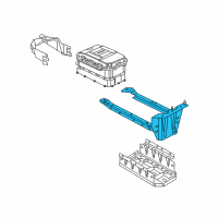 OEM 2018 Jeep Wrangler Bracket-Battery Diagram - 5192385AC