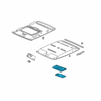 OEM 2000 Honda Civic Light Assembly, Interior (Clear Gray) Diagram - 34250-SH4-A01ZG