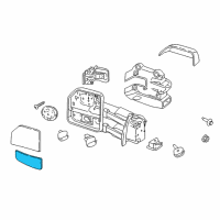 OEM 2020 Ford F-250 Super Duty Mirror Glass Diagram - FL3Z-17K707-V