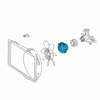OEM 2001 Toyota Land Cruiser Fan Clutch Diagram - 16210-50051