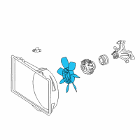OEM Lexus LX470 Fan Diagram - 16361-50040