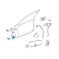OEM 1998 Chevrolet Cavalier Lower Hinge Diagram - 16632037