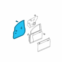 OEM 2008 Honda Fit Seal, L. FR. Door (Outer) Diagram - 72350-SLN-A02