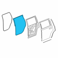 OEM Cadillac Escalade Surround Weatherstrip Diagram - 84507988