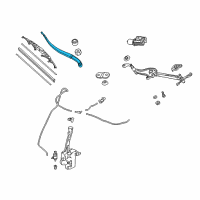 OEM 2022 Honda Odyssey Arm, Windshield Wiper Diagram - 76610-THR-A02