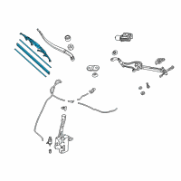 OEM 2019 Honda Odyssey Blade, Windshield Wiper (650MM) (Driver Side) Diagram - 76620-THR-A02