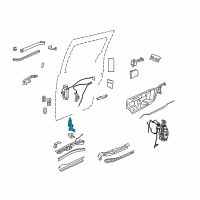 OEM 2008 Dodge Grand Caravan Sliding Door Hinge Right Diagram - 5020920AG