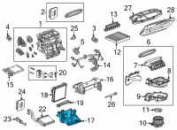 OEM Chevrolet Trailblazer A/C Evaporator Core Diagram - 42770049