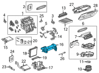 OEM Chevrolet Trailblazer A/C Evaporator Core Diagram - 42770047