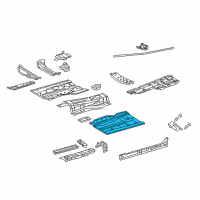OEM 2022 Lexus RC F Pan, Front Floor, LH Diagram - 58112-24040