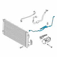 OEM 2015 BMW 228i Pressure Hose, Condenser, Evaporator Diagram - 64-53-9-212-236