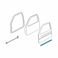 OEM 1999 Buick Century Weatherstrip-Front Side Door Auxiliary <Use 1C5K*Neutral Diagram - 10414617