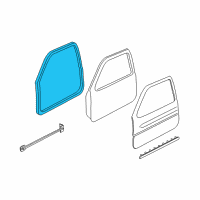 OEM 2004 Buick Century Weatherstrip Asm-Front Side Door <Use 1C5K*Black Diagram - 10420327