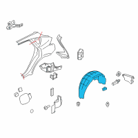 OEM Infiniti FX35 Protector-Rear Wheel House, RH Diagram - 76748-1CA0A