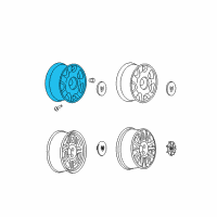 OEM 2000 Cadillac DeVille Wheel Rim-16X7 Aluminum (Painted) *Painted)(Cod Diagram - 9593257