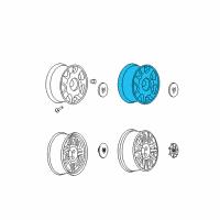 OEM 2000 Cadillac DeVille Wheel, Alloy Diagram - 9593263