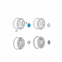 OEM 2005 Cadillac DeVille Center Cap Diagram - 9594395