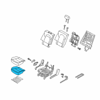 OEM 2015 Kia Sorento Pad Assembly-Rear Seat Cushion Diagram - 892501U700