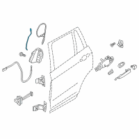 OEM 2012 BMW X3 Operating Rod, Door Rear Left Diagram - 51-22-7-205-833