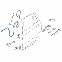 OEM 2012 BMW X3 Bowden Cable, Door Opener Diagram - 51-22-7-205-900