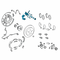 OEM 2022 Toyota Camry Caliper Assembly Diagram - 47850-33280