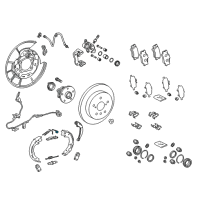 OEM 2020 Toyota Camry Park Brake Shoes Spring Diagram - 90016-AY124