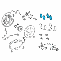 OEM 2021 Toyota Camry Rear Pads Diagram - 04466-33210