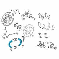 OEM 2020 Toyota Camry Disc Brake Hardware Kit Diagram - 465400R030