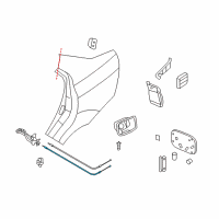 OEM 2008 Chevrolet Aveo5 Release Cable Diagram - 96649293